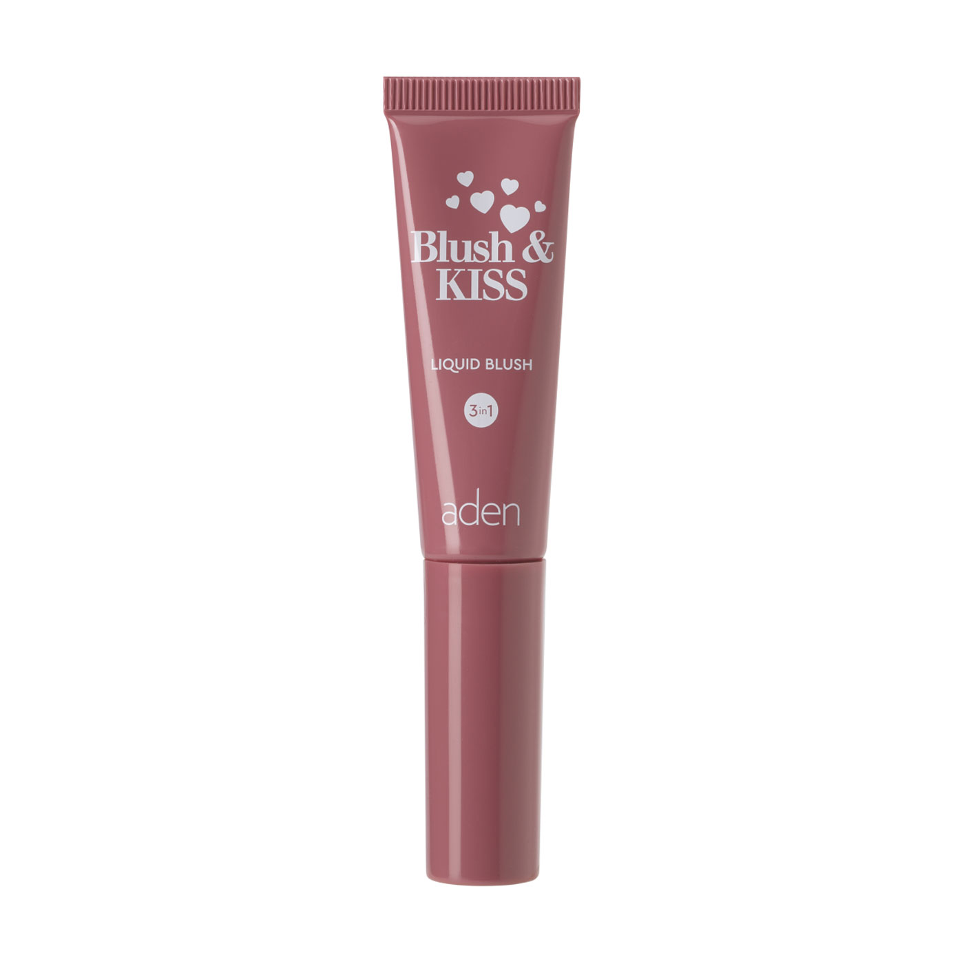 Рідкі рум'яна для обличчя 3 в 1 Aden Blush &amp; Kiss Liquid Blush 3 in 1, 02 Sunkissed, 8 мл